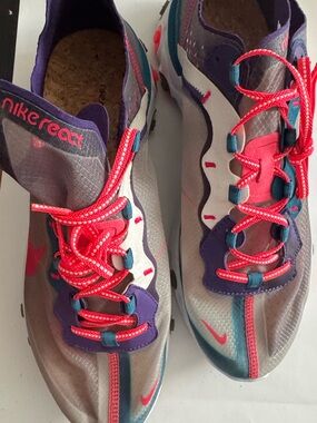 Nike Cork Insole Sneaker - Purple with Pink Swoosh